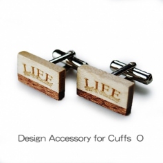 DESIGN Cuffs O　木製カフスO