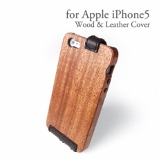 iPhone5木製ケース/レザーカバー