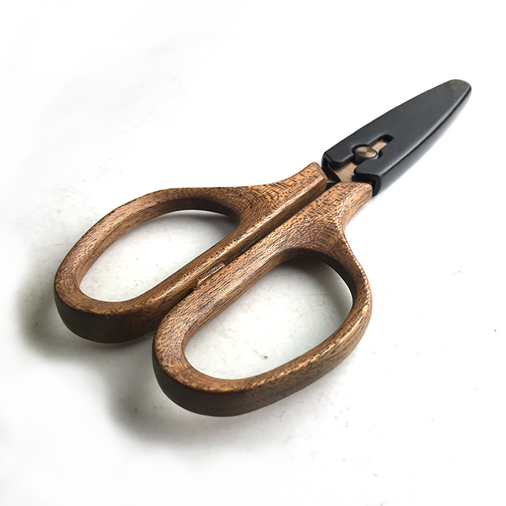 木バサミ 木製グリップ ハサミ「LIFE」