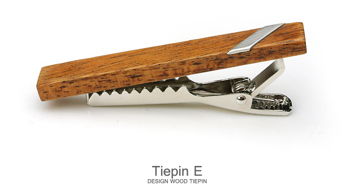 DESIGN Tiepin E 木製ネクタイピンEトップ