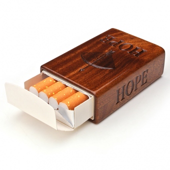 木製タバコケースショート用に鏡面塗装「LIFE」