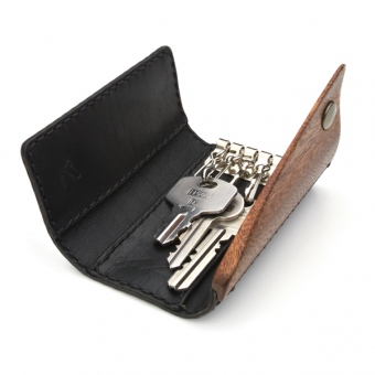 木と革のキーケース key case04E | 木製雑貨「LIFE」