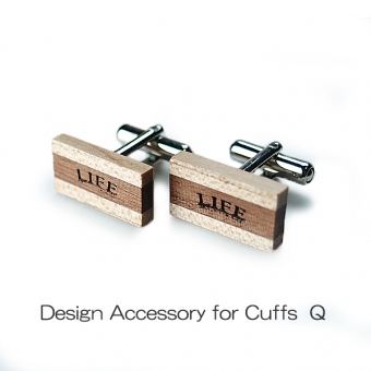 DESIGN Cuffs Q　木製カフスQ