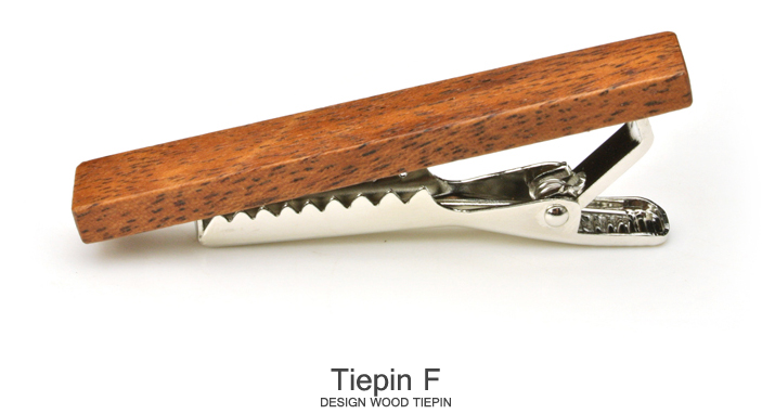 DESIGN Tiepin F 木製ネクタイピンFトップ