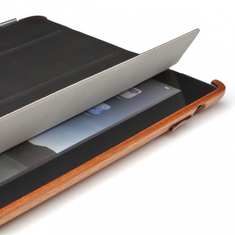 iPad2/新しいiPad3兼用木製タブレットケース・カバー(Smart Cover用加工済)