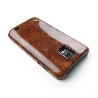 マホガニーの銘木で制作したGalaxy S2 LTE SC-03D木製ケース(鏡面塗装)オプション