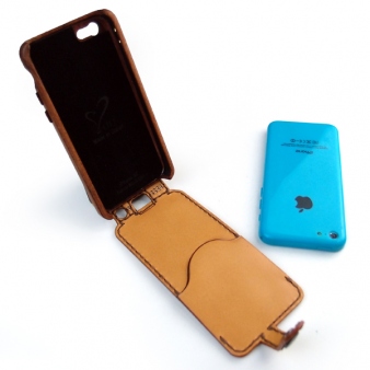 i Phone 5C専用　木と革のデザインケースオプション