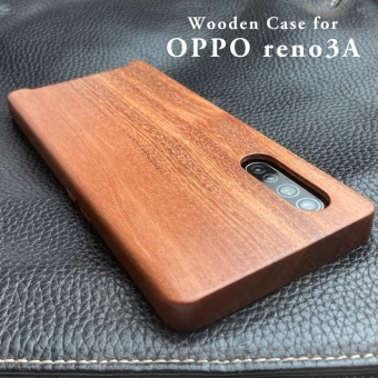 OPPO Reno 3 A 専用 別注木製ケース「LIFE」