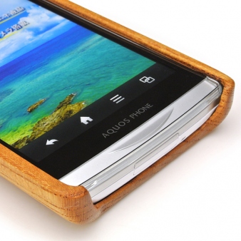 別注AQUOS PHONE ZETA SH-09D木製ケース/ケヤキ材オプション
