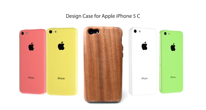 i Phone 5C 専用木製ケース トップ