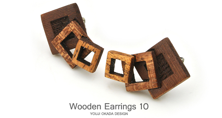 Design Earrings10 木製ピアス10トップ