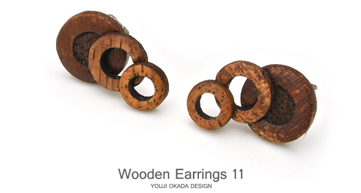 Design Earrings11 木製ピアス11トップ