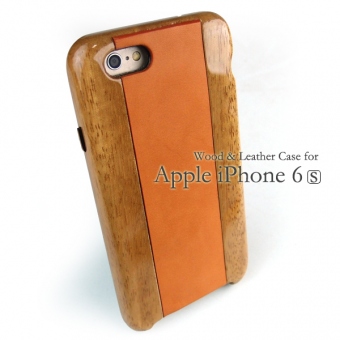 別注:iPhone 6/6s 専用木と革のケース