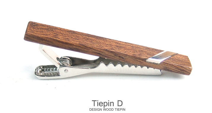 DESIGN Tiepin D 木製ネクタイピンDトップ