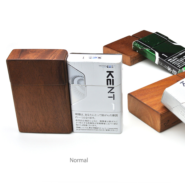 マホガニー製の木製タバコケースボックス用「LIFE」