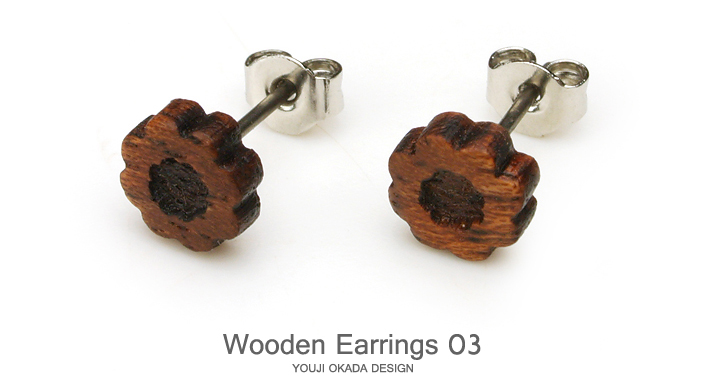 Design Earrings03 木製ピアス03トップ