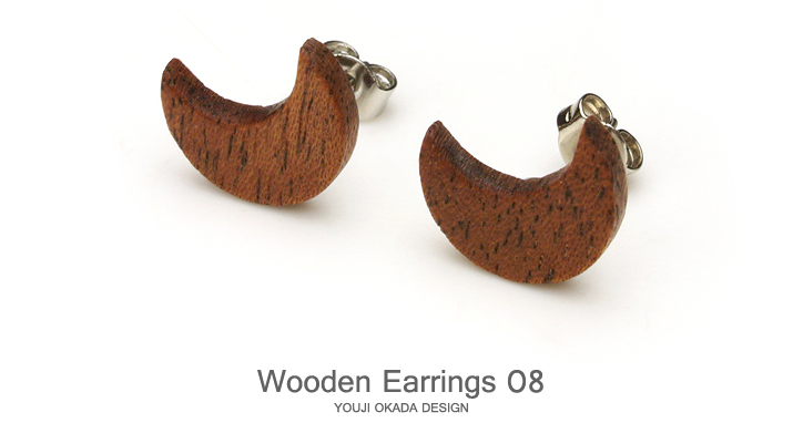 Design Earrings08 木製ピアス08トップ